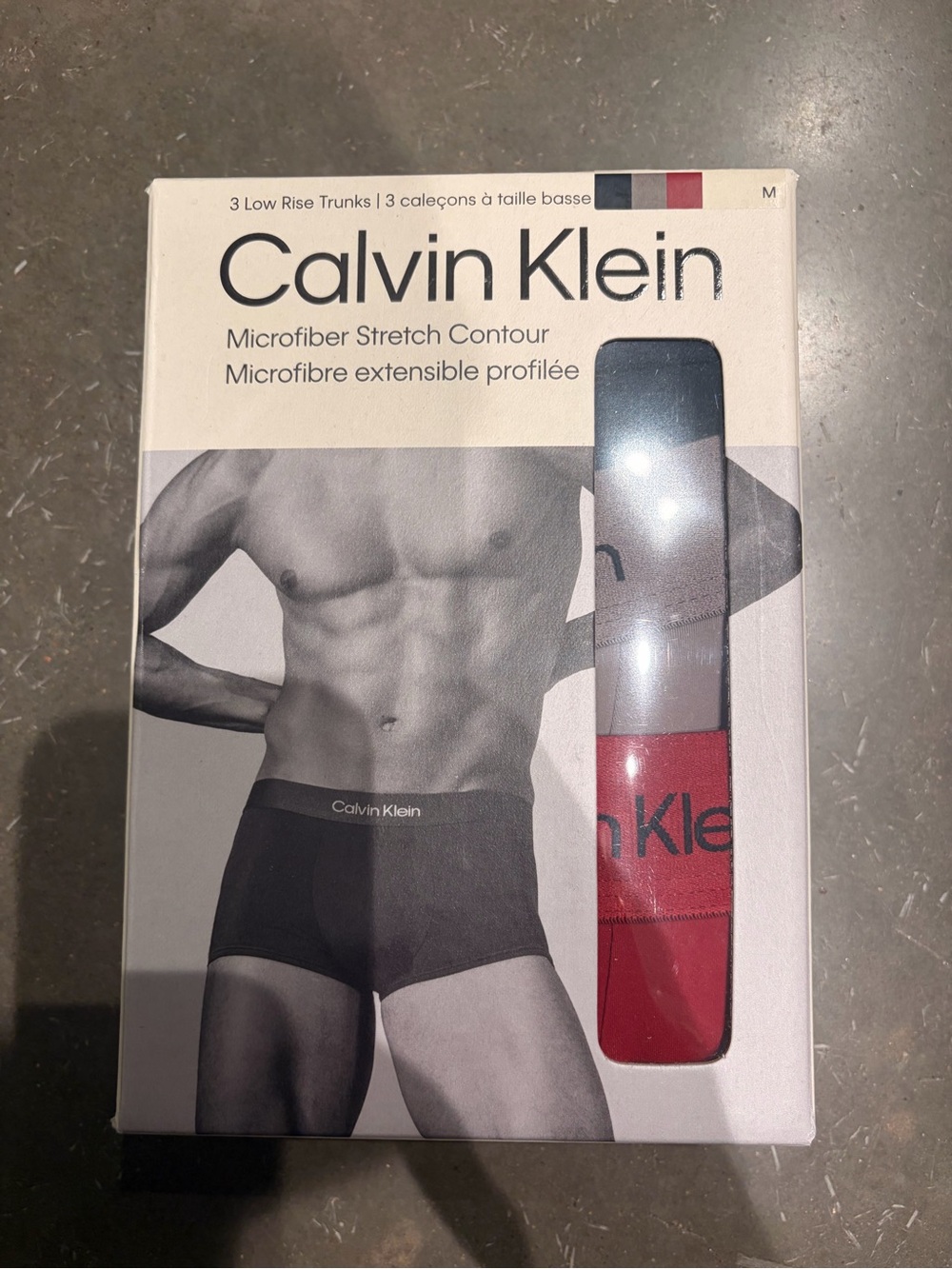 Calvin Klein extensible Men Microfiber Stretch contour  low rise trunks 3-Pack